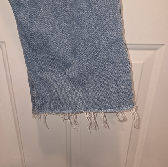 H&M &Denim Wide Leg Utra High Waist Size 6 Distressed - Picture 6 of 8